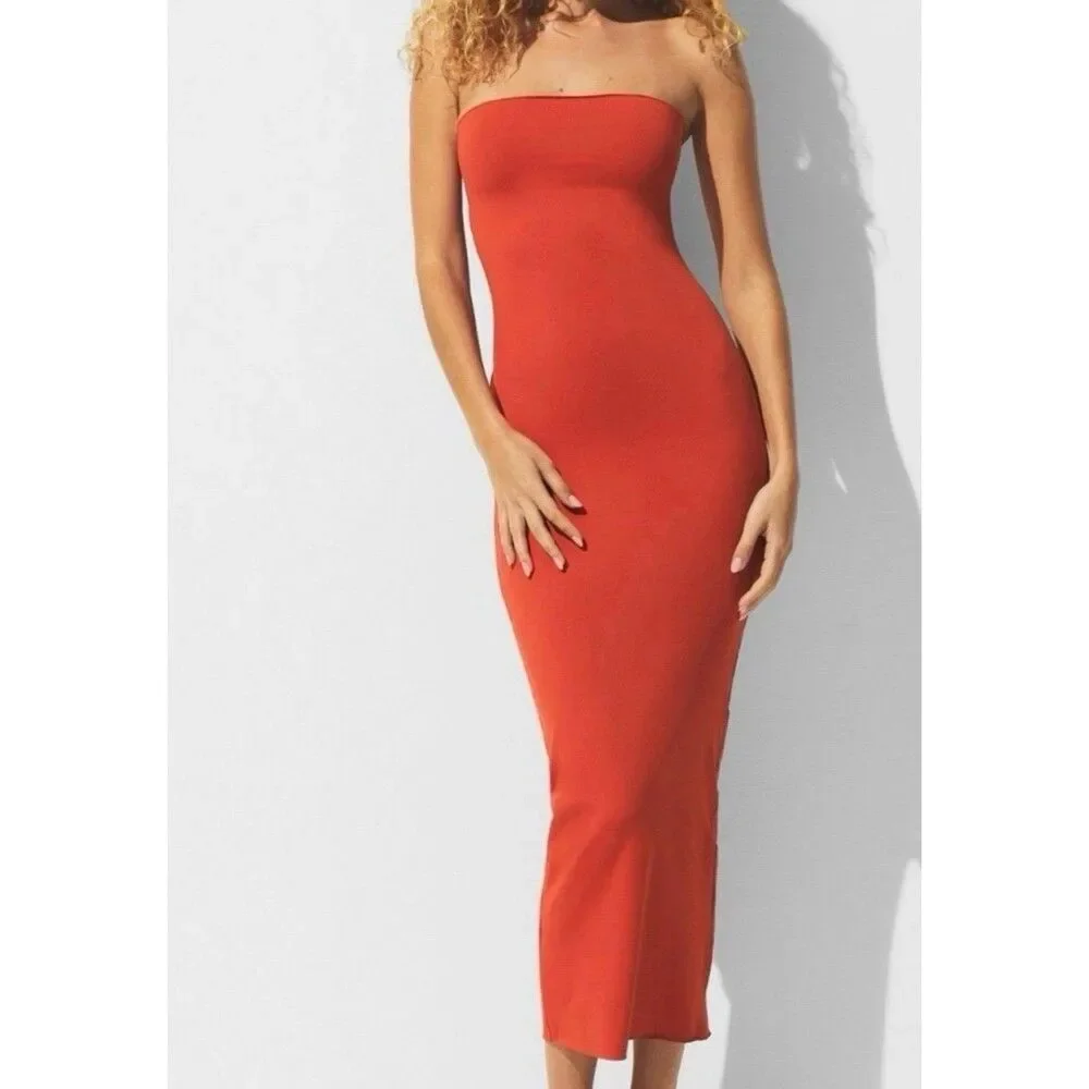 Skims Classic Swim Convertible Tube Dress Terra
